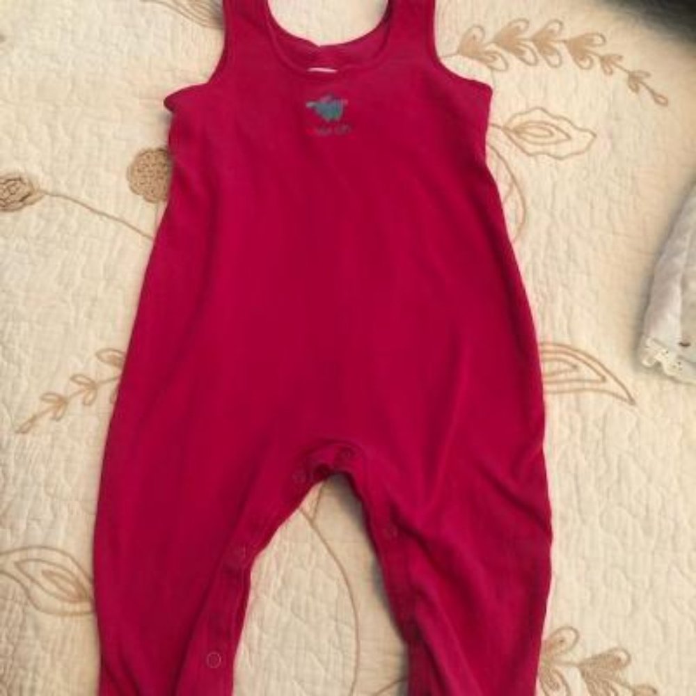 Toddler Land's End overalls with embroidery